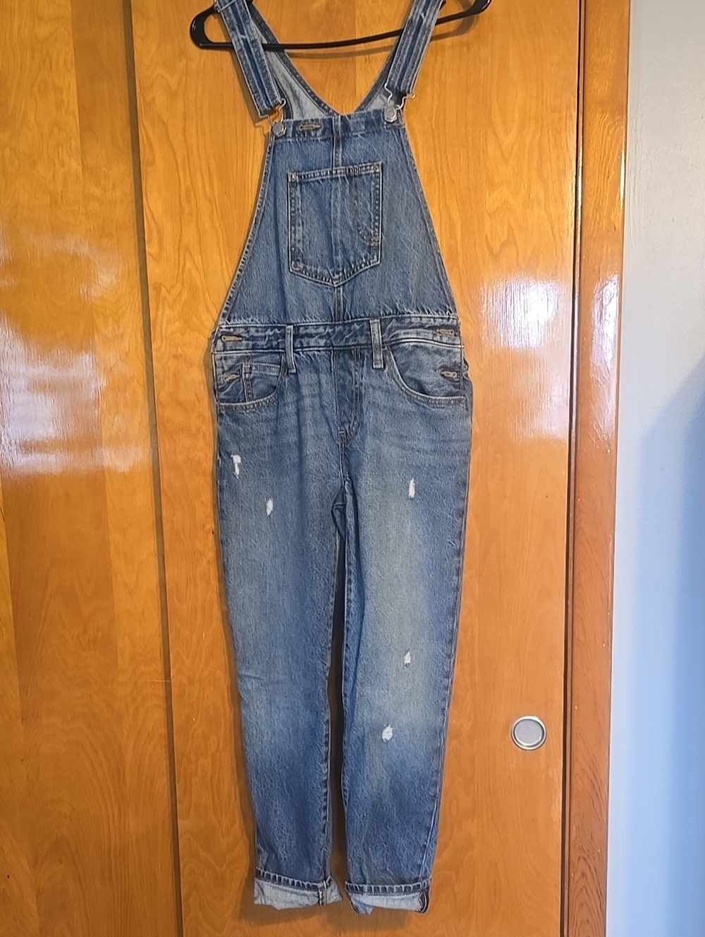 Levi's Distressed Blue Denim Women's Overalls